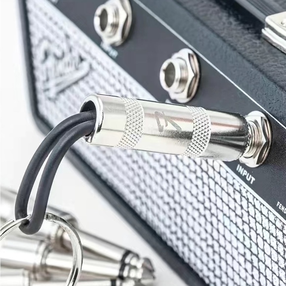 Pluginz Fender Jack Rack Amp Keychain Wall Mount Key Holder w/ 4 Jack Keychains - Picture 4 of 11